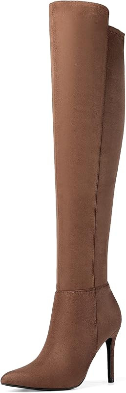 DREAM PAIRS Women's Over The Knee Thigh High Boots Long Stretch Pointed Toe Stiletto High Heels F... | Amazon (US)