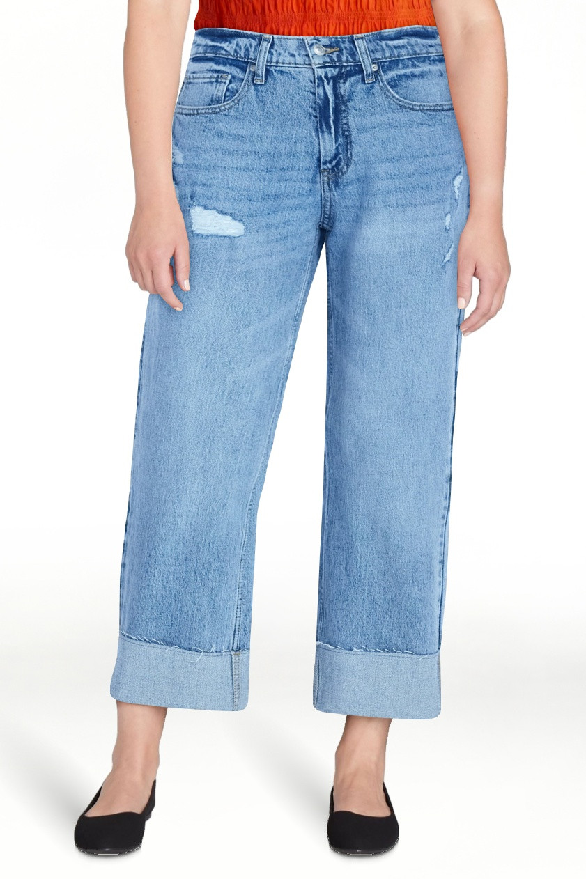 Free Assembly Women's High Rise Straight Cropped Jeans, Sizes 0-18 | Walmart (US)