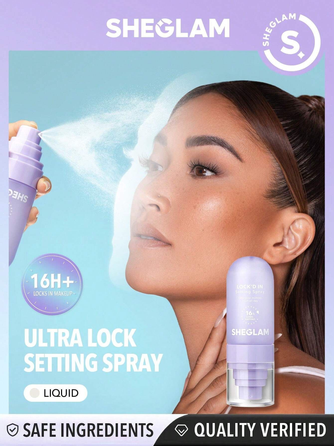 SHEGLAM Lock'd In Setting Spray Mattifying Effect Quick-Drying Long Lasting Makeup Locking Spr... | SHEIN