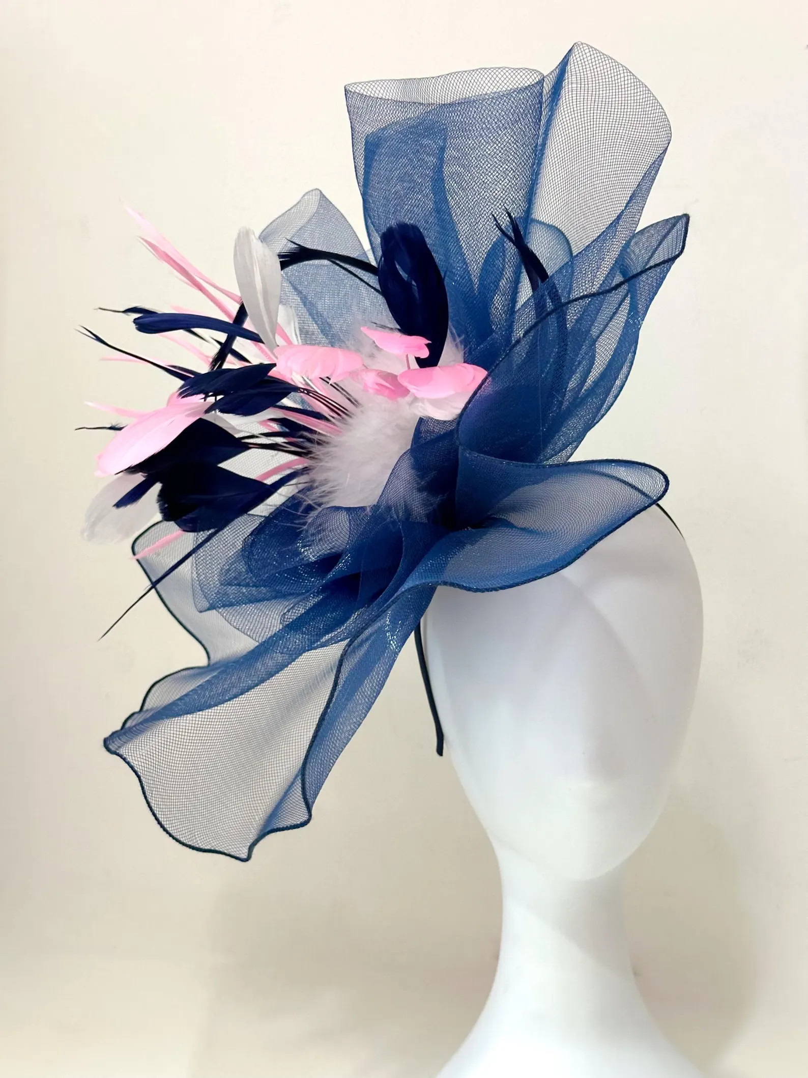 Green Beige Kentucky Derby Fascinator Hat,Big Sheer Derby Hat, Dusty Rose Pink Orange Navy White ... | Etsy (Global)