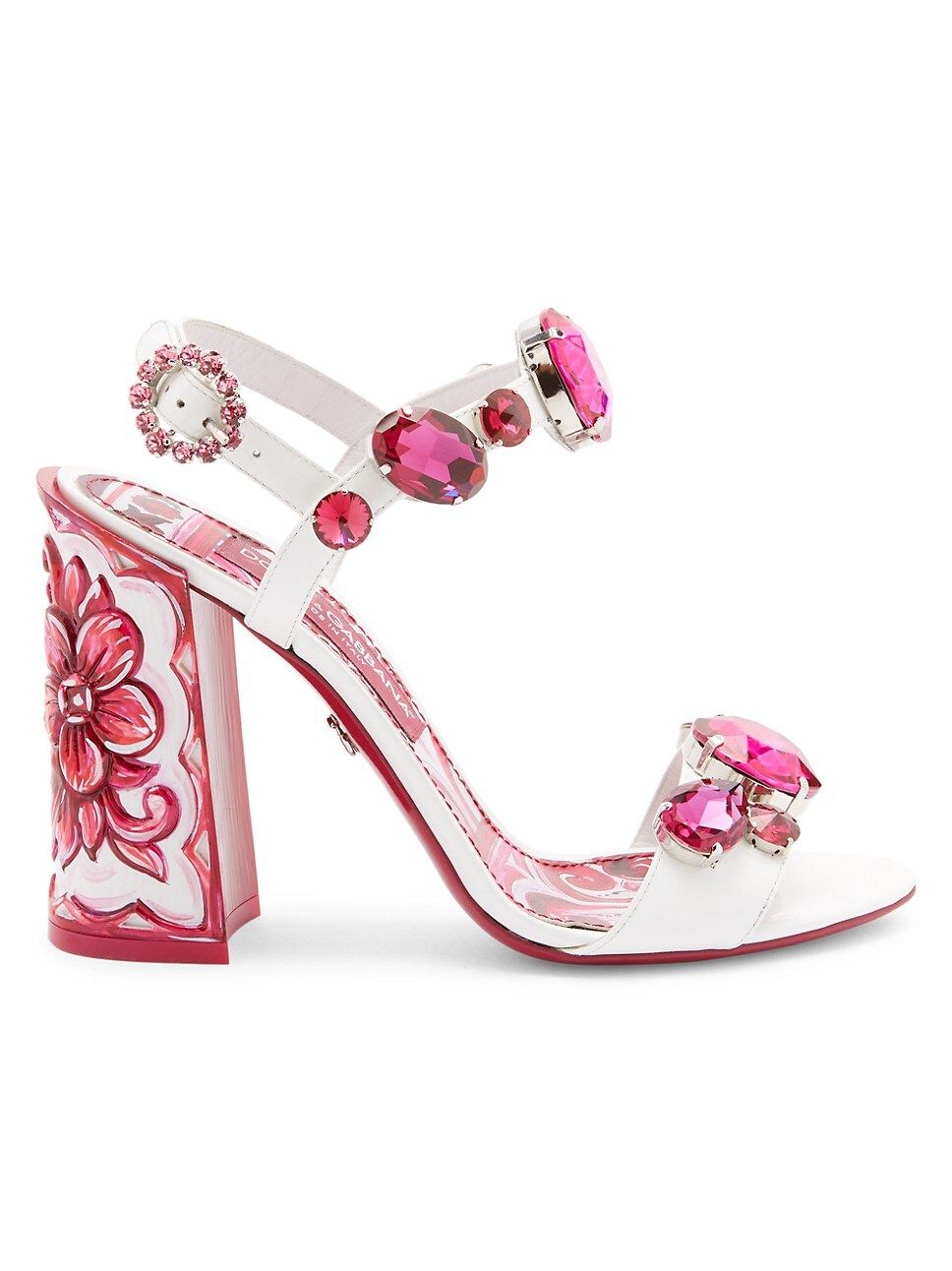 105MM Jewelled Floral Sandals | Saks Fifth Avenue