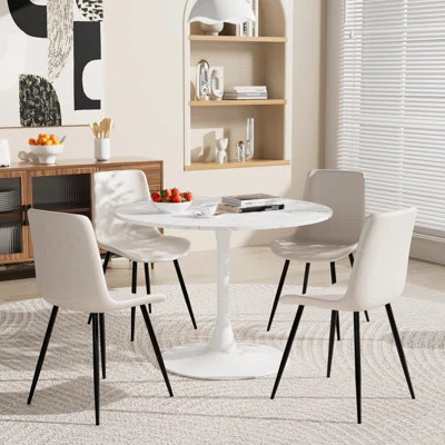 5 Pieces Round Dining Table Set for 4 | Wayfair North America