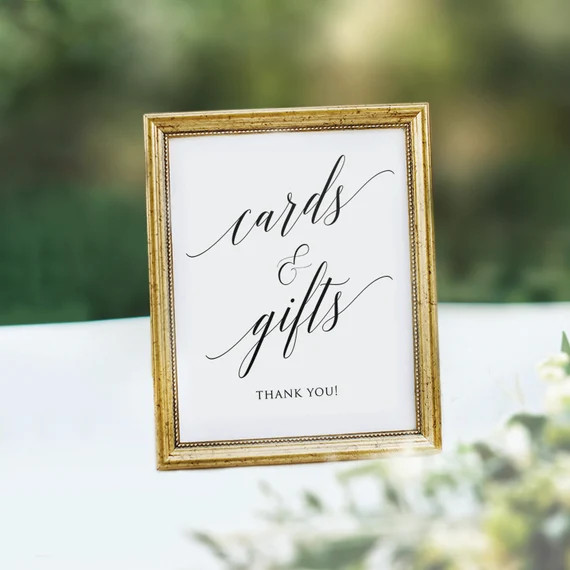 Printable Cards and Gifts Sign Gifts Sign Minimalist Cards - Etsy | Etsy (US)