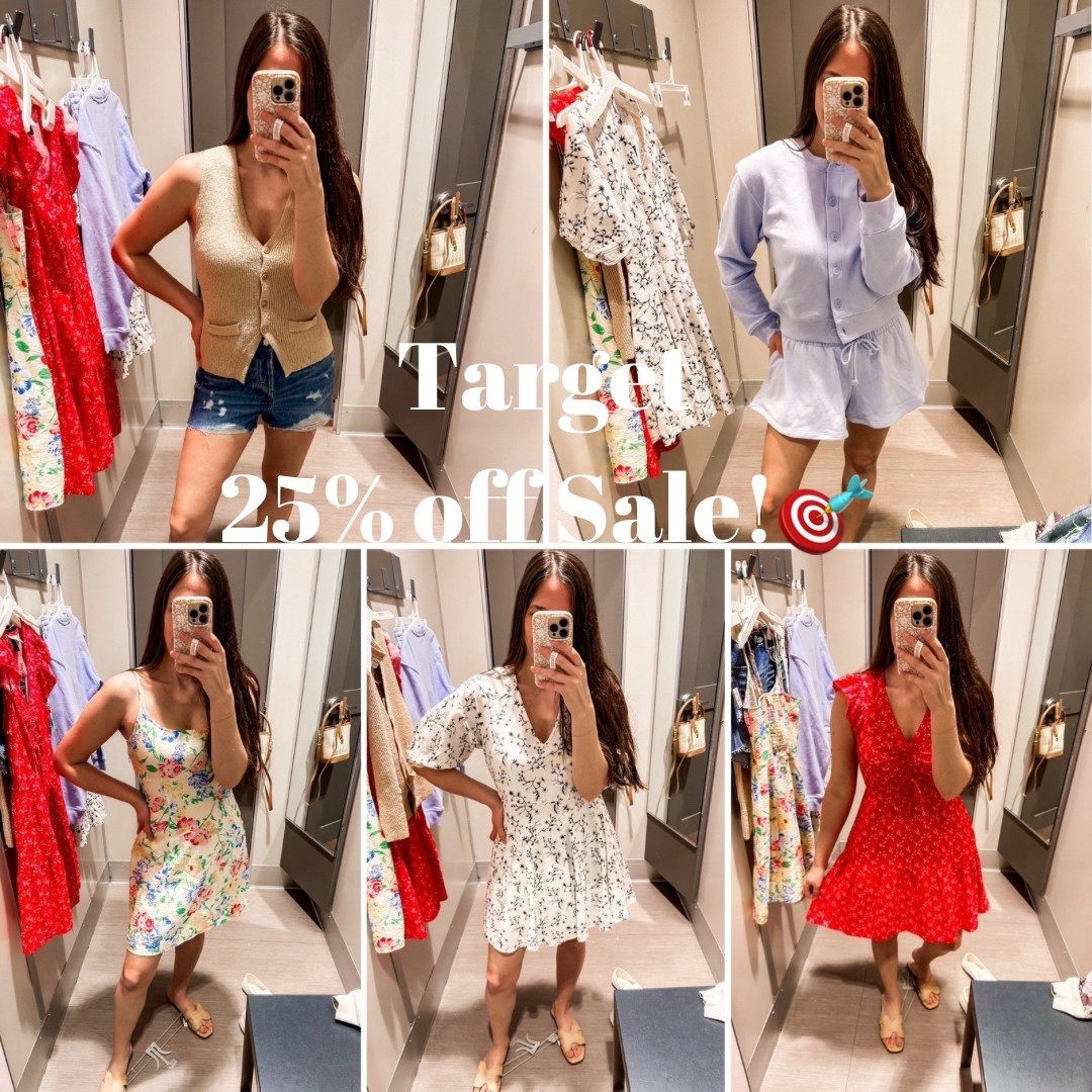 Target 25% off sale! Dresses, denim, shorts, and select sandals. 
Wearing XS in all except for the sweater tank. Wearing small in that one. 
Denim shorts tts 

#LTKSaleAlert #LTKStyleTip #LTKFindsUnder50