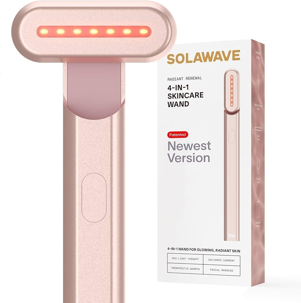 Solawave 4-in-1 Radiant Renewal Facial Wand | Red Light Therapy for Face and Neck | Galvanic Skin... | Amazon (US)