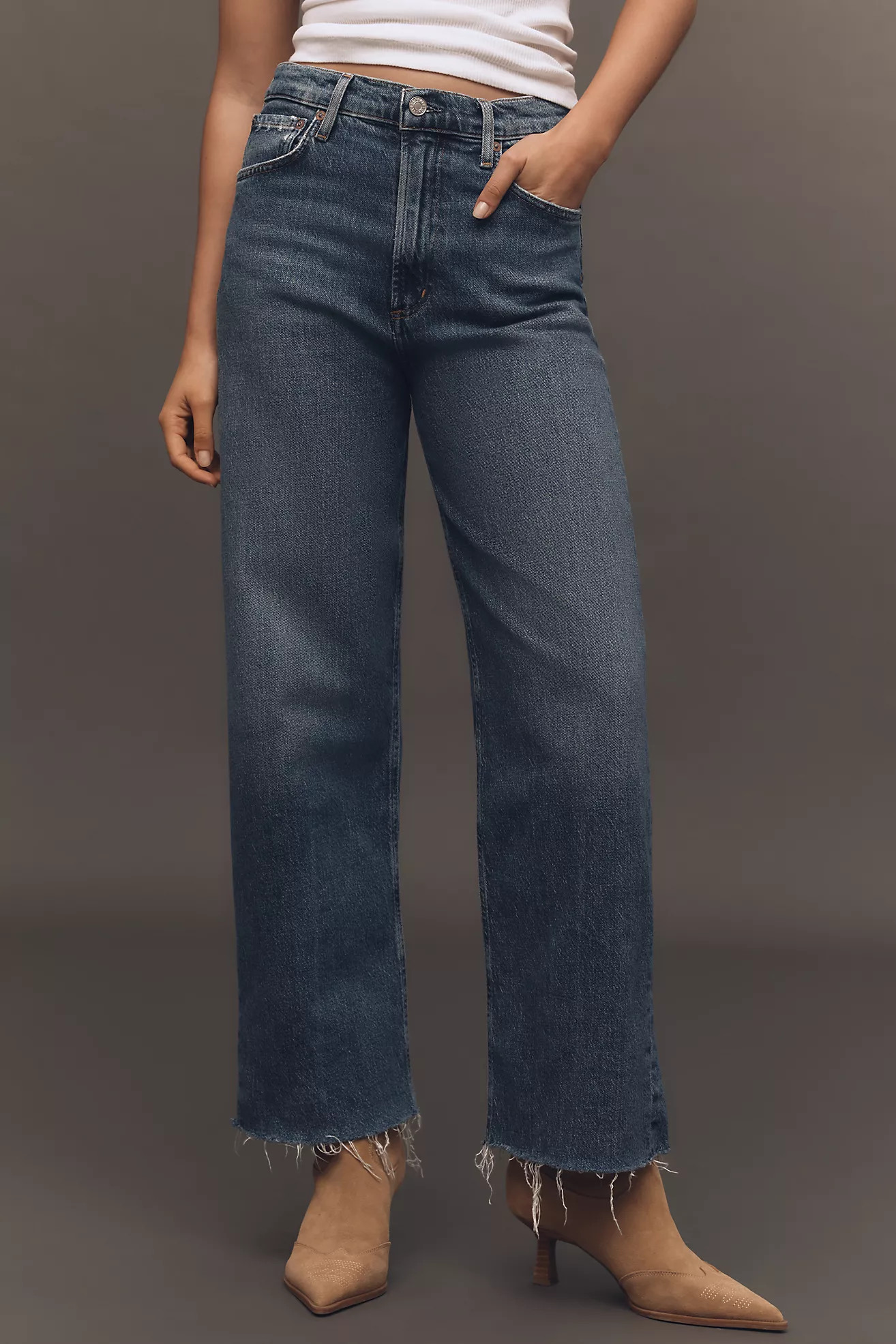 AGOLDE Ren High-Rise Wide-Leg Jeans | Anthropologie (US)