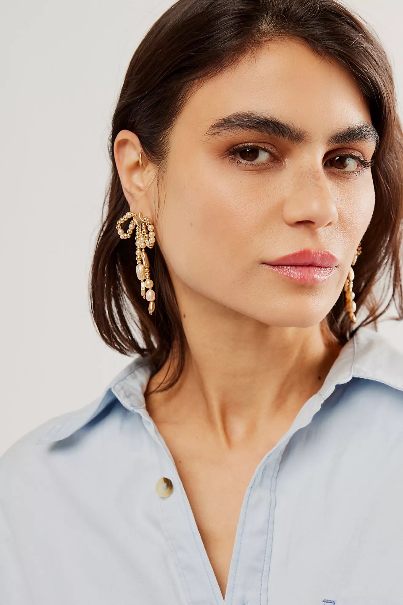 Prim And Proper Bow Dangle Earrings | Free People (Global - UK&FR Excluded)
