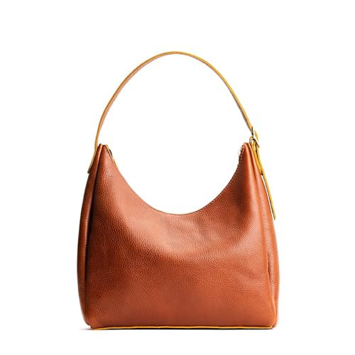 Portland Leather Goods Aspen Shoulder Bag – Secure Zipper Closure & Adjustable Strap – Large, Sienna | Amazon (US)