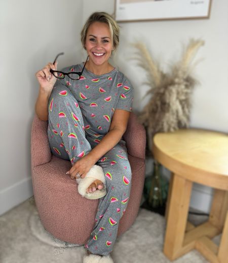 Jogger pajama set featuring the cutest 🍉 print!! Also linked the swivel chair (quality is amazing I’ve had it for a year now) 

#LTKfindsunder50 #LTKstyletip #LTKhome