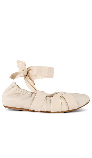 Cece Wrap Ballet Flat in Antique White | Revolve Clothing (Global)