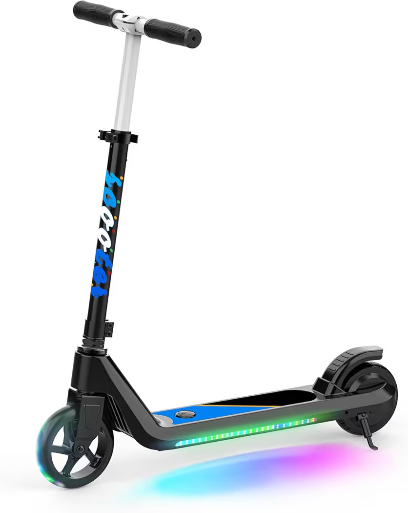 Electric Scooter for Kids Age 6-10, Kick-Start Boost Scooter with Adjustable Speed and Height, Fl... | Amazon (US)