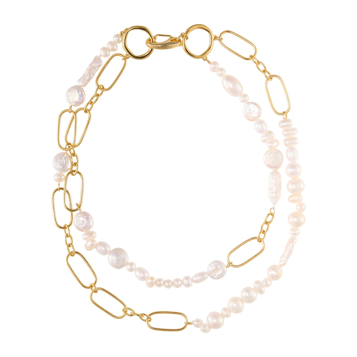 Renata Double Collar White Gold | Mignonne Gavigan