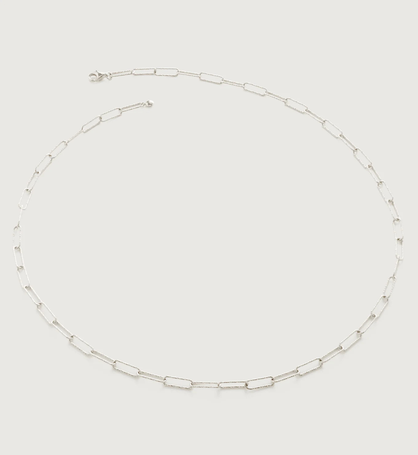 Alta Textured Chain Necklace Adjustable 46cm/18' | Monica Vinader (Global)