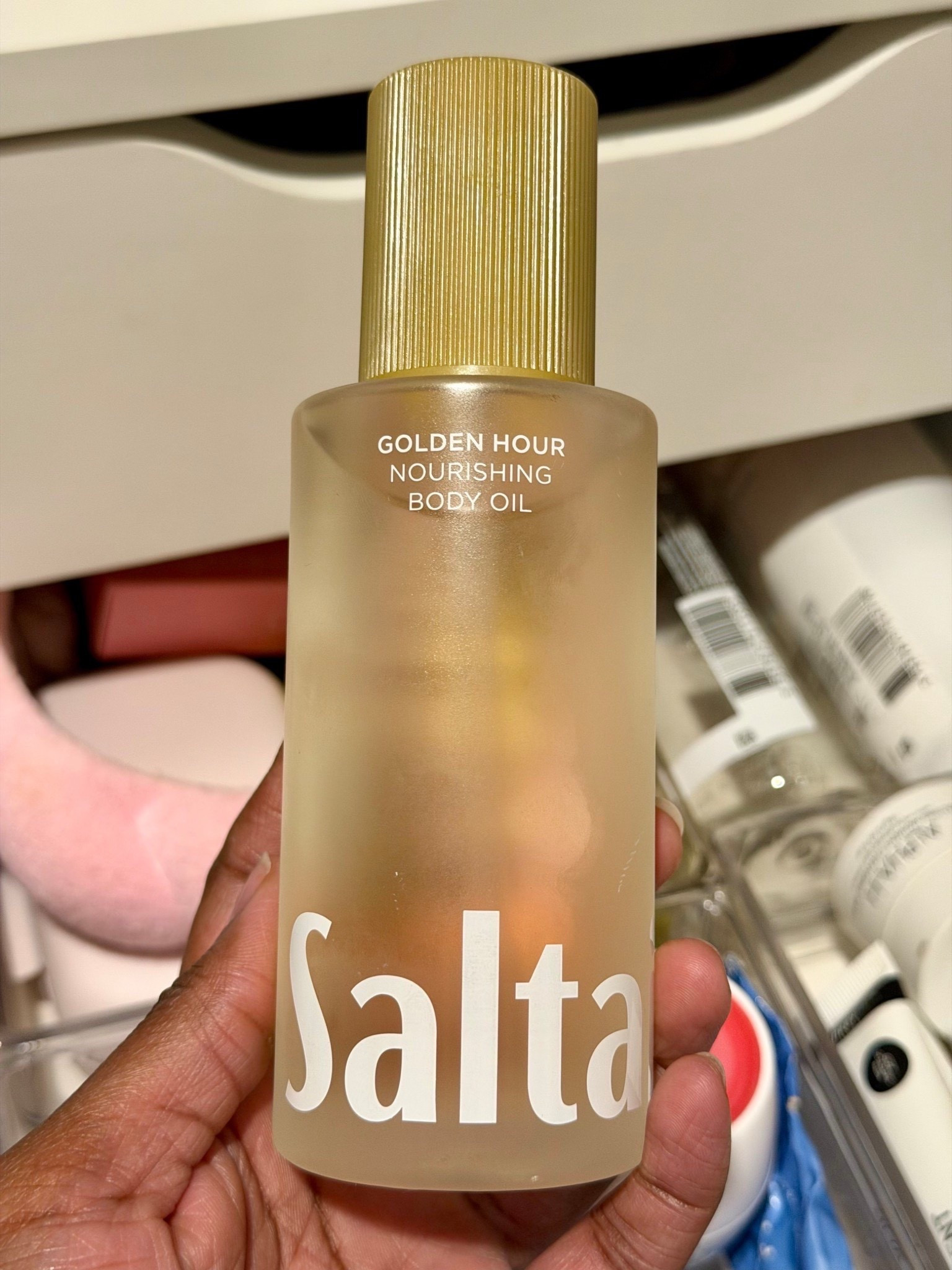 I’ve been using the Saltair Body Oil in the scent Golden Hour from ULTA and it smells amazing.  It rubs into your skins and doesn’t leave any residue on clothes. Perfect for summer, vacation, or everyday use.


#liketkit #LTKselfcare #LTKFindsUnder50 #LTKBeauty
#LTKFindsUnder50 
#liketkit #LTKselfcare #LTKBeauty

#LTKFestival #LTKgrwm #LTKMothersDay