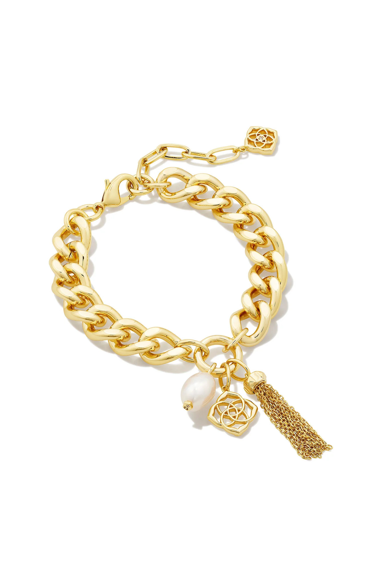 Everleigh Gold Chain Bracelet Freshwater Cultured Pearl | Hello Molly (US)