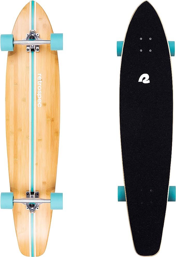 Retrospec Zed Longboard Skateboard Complete Cruiser | Bamboo & Canadian Maple Wood Cruiser w/ Rev... | Amazon (US)