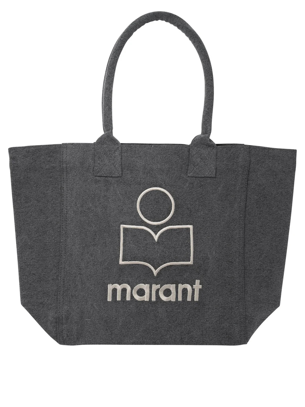 Isabel Marant Logo Flocked Open-Top Tote Bag | Cettire Global