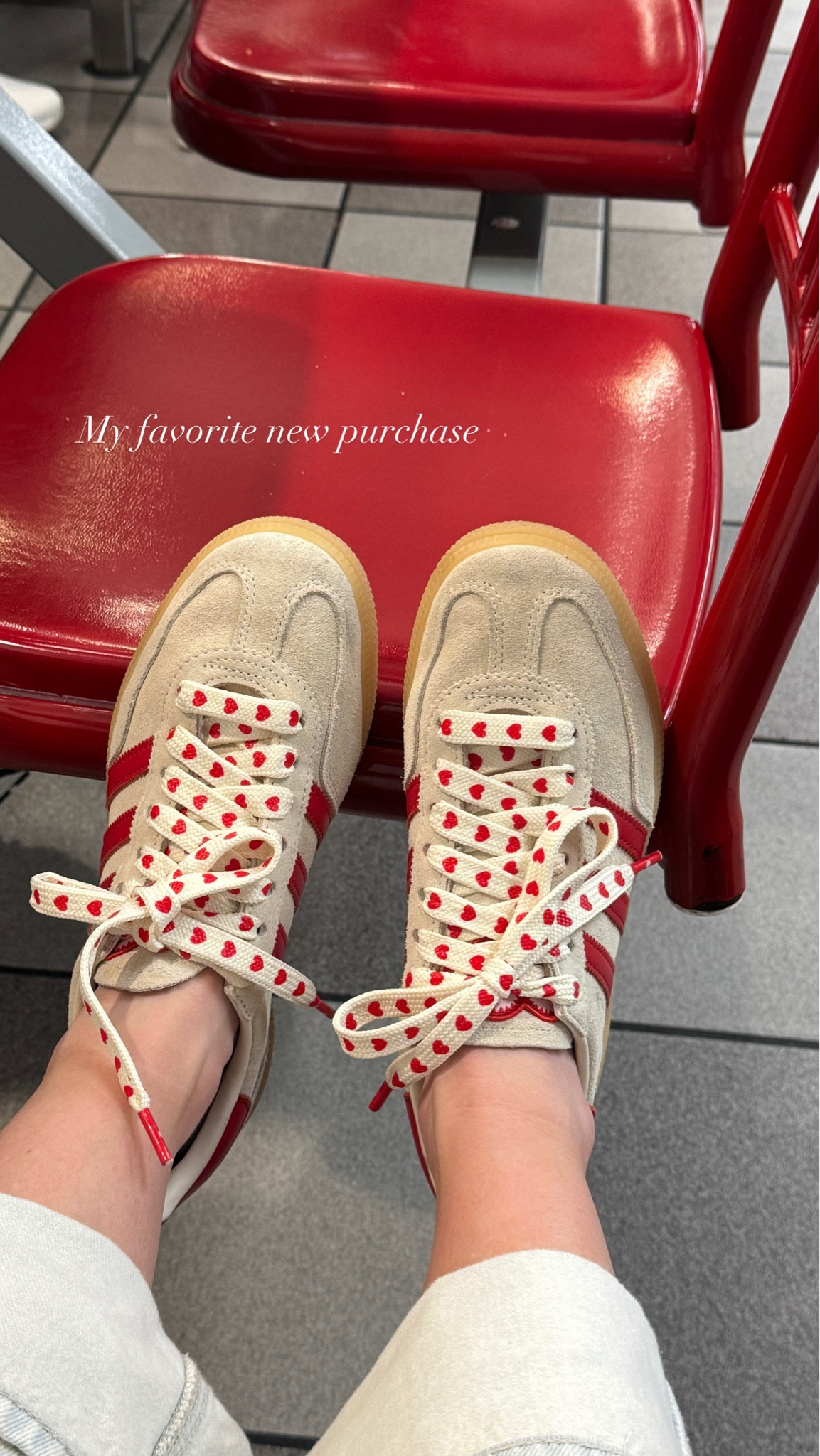 My favorite sneaker purchased for spring, and yes, it comes with the heart laces. Also a white pair.￼

#SpringSneakers #AdidasSneakers ￼

#LTKOver40 #LTKActive #LTKmomlife