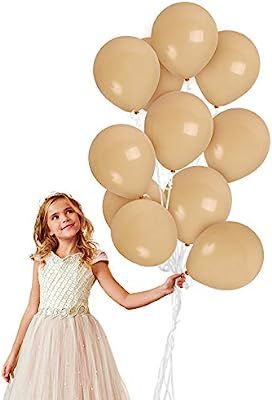 Treasures Gifted Solid Ivory Cream Beige Balloons 10 Inch Latex 72 Pack Khaki Tan Ice Cream Ballo... | Amazon (US)