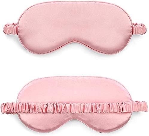 Sleep Eye Mask with Elastic Strap Headband, Lightweight Comfortable Soft Silk Like for Men Women Tra | Amazon (US)