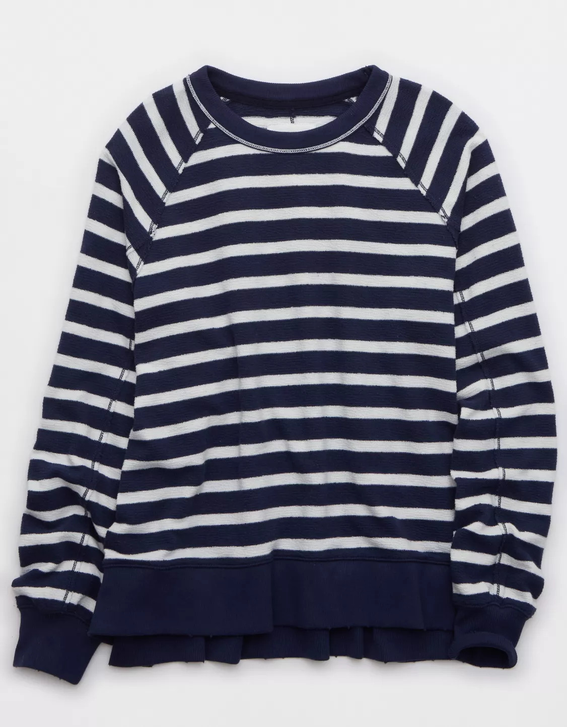 Aerie Textured East West Crew Sweatshirt | American Eagle Outfitters (US & CA)