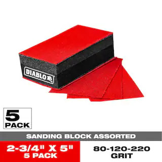 2-3/4 in. x 5 in. Reusable Hand Sanding Block w/ SandNET Sanding Sheets | The Home Depot
