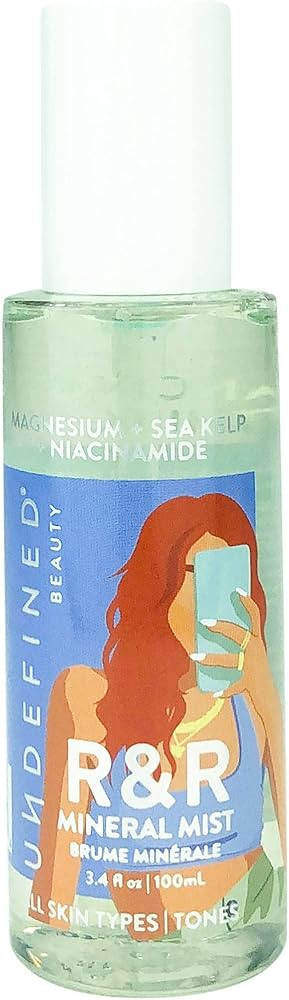 Undefined Beauty R&R Mineral Mist Soothing + Balancing Toner Spray infused with Niacinamide, Sea ... | Amazon (US)