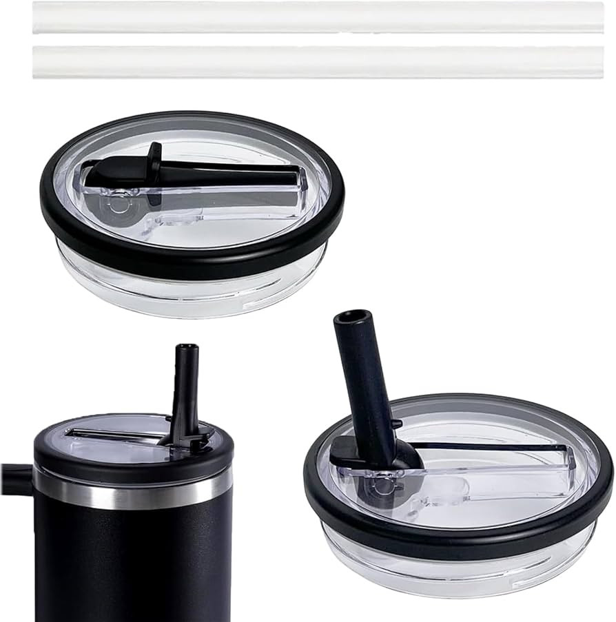 40 OZ Tumbler Flip Straw Lid Replacement Fit for Stanley Quencher Tumbler, 2 PCS Spill Proof and ... | Amazon (US)