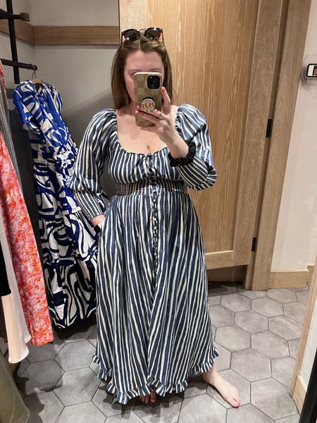 This is a great dress that is versatile in fit for pregnancy or not. I am wearing a medium in this and I like have normally grabbed a large but this will transition nicely for postpartum! 

#LTKbump #LTKSpringSale