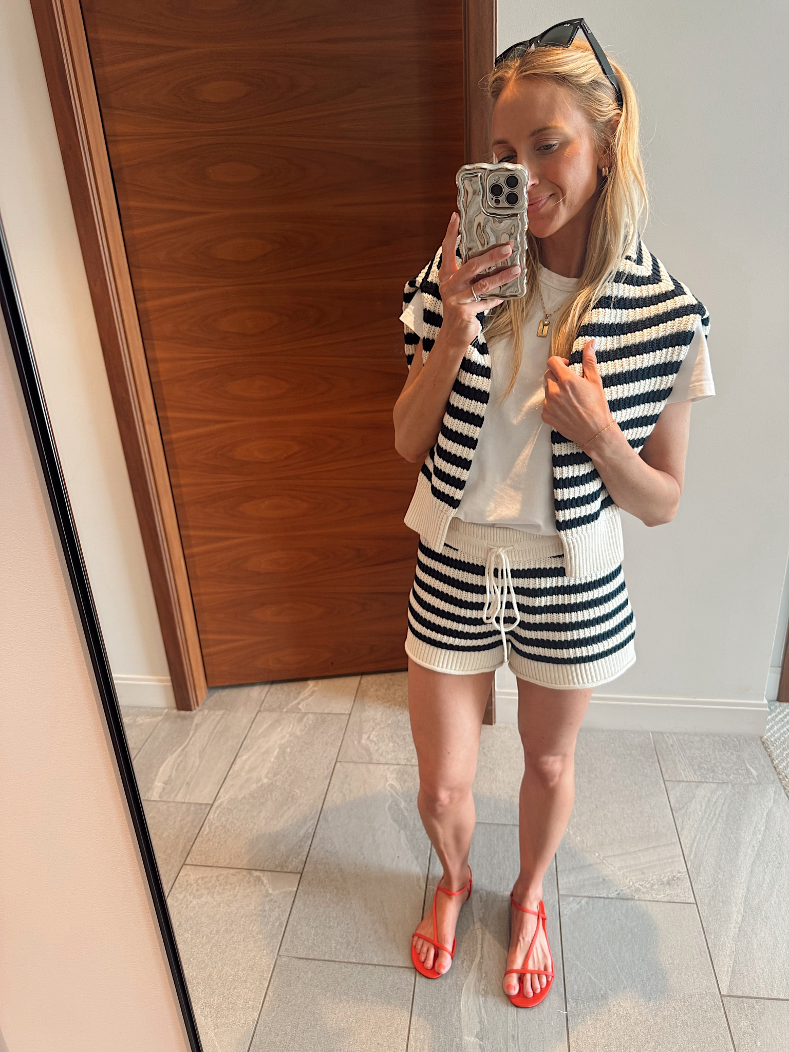 Memorial Day looks!

Navy and white striped sweater - small
Navy and white striped shorts - small
Red strappy sandals - true to size 

Vacation outfits / spring outfits / casual outfits 

#LTKmomlife #LTKootd #LTKgrwm