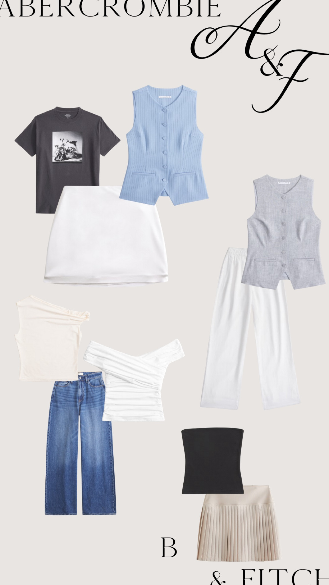 Tops: small
Bottoms: small regular, jeans are 25 (normally I’m a 26)