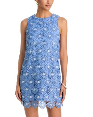 AQUA Flower Crochet Mini Dress - Exclusive | Bloomingdale's AQUA | Bloomingdale's (US)