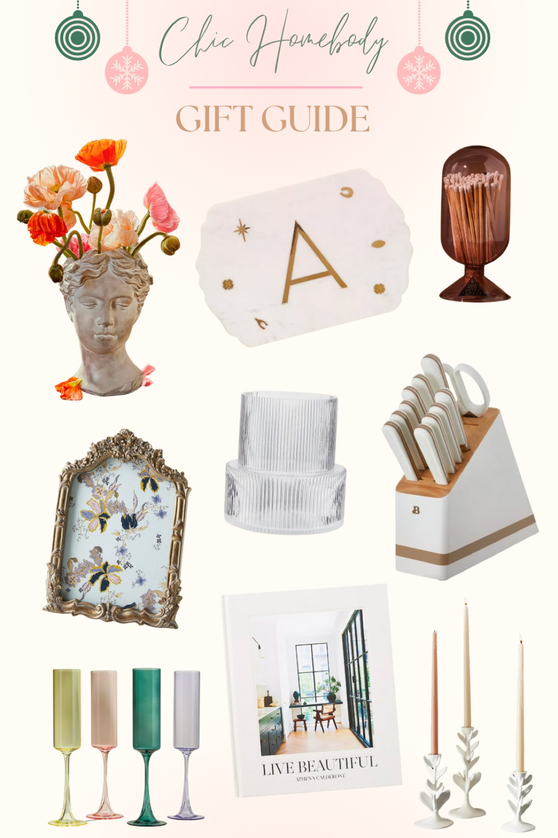 Gift guide for the chic homebody ✨🎄 home decor, glass vases, cutting board, coffee table books

#LTKhome #LTKHoliday #LTKGiftGuide