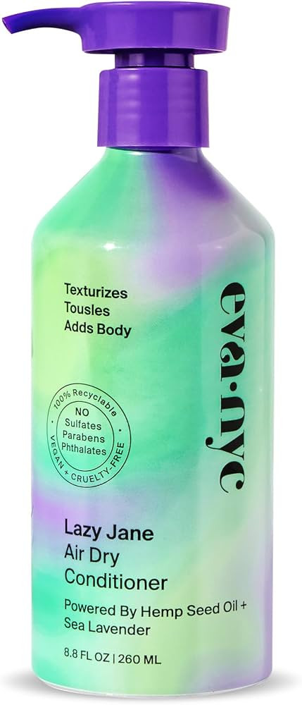 Eva NYC Lazy Jane Air Dry Hair Conditioner, 8.8 fl oz, Vegan and GMO-Free, Texture-Enhancing and ... | Amazon (US)