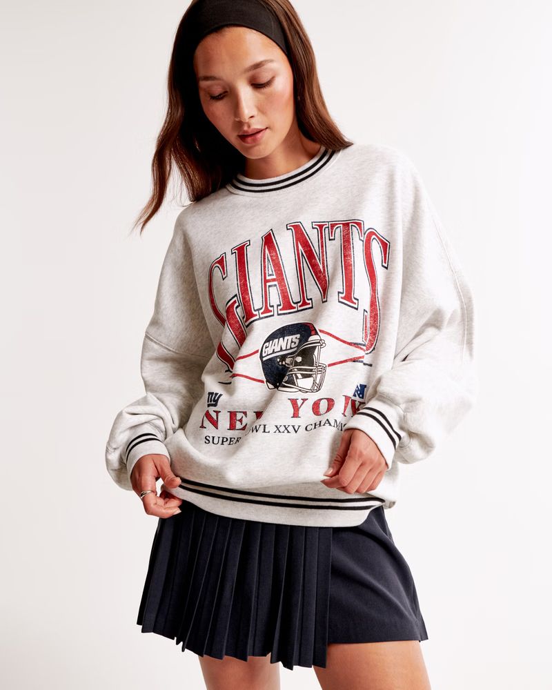 New York Giants Graphic Oversized Sunday Crew | Abercrombie & Fitch (US)