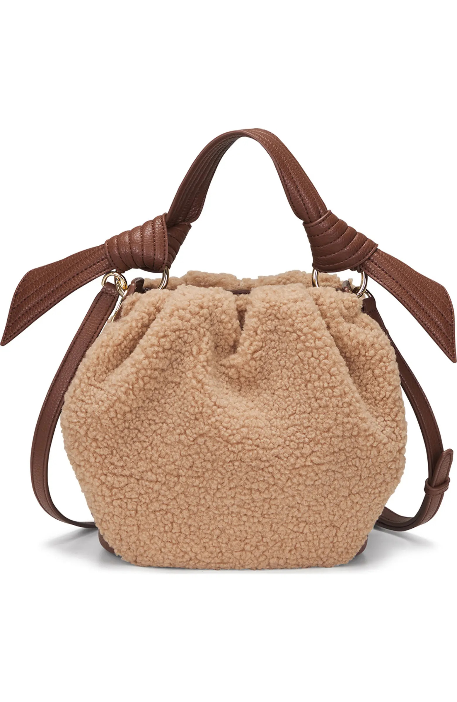 Selenda Faux Shearling Bucket Bag | Nordstrom