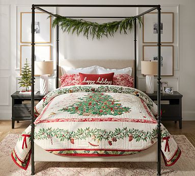 Deck the Halls Christmas Tree Reversible Quilt | Pottery Barn (US)