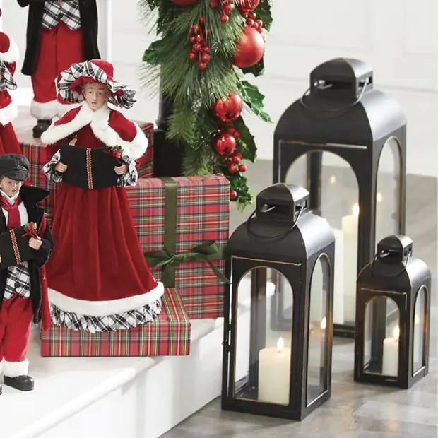 Rustic Metal Lanterns Set of 3 | Antique Farm House