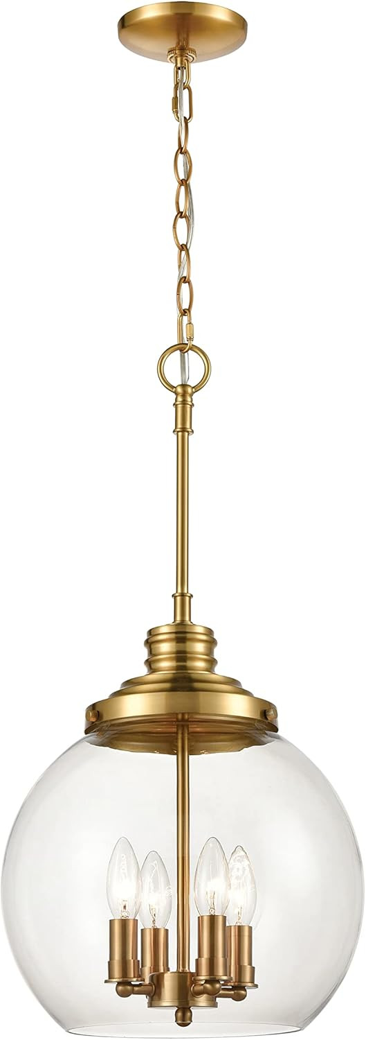 Elk Home 46834/4 Chandra 13'' Wide 4-Light Pendant in Burnished Brass | Amazon (US)