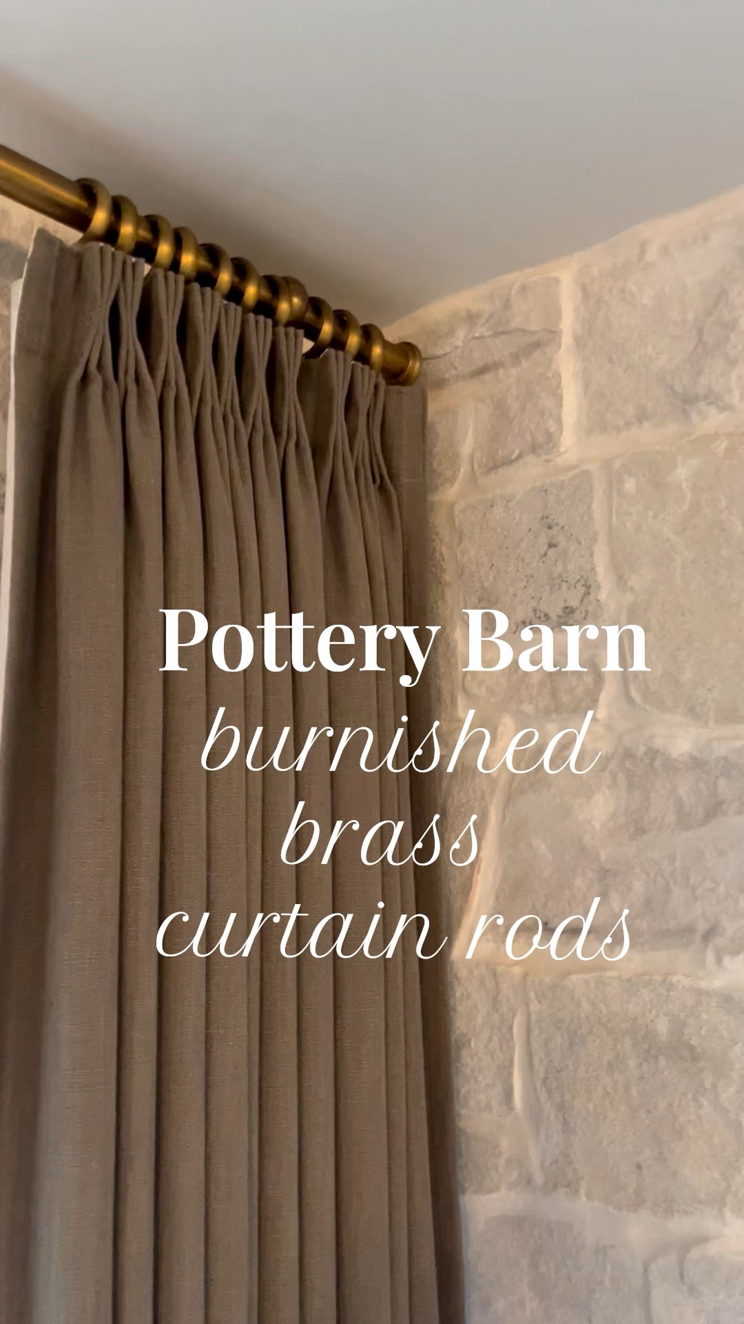 These burnished brass curtain rods are one of my favorite ways to finish a window properly.

The 1.25" rod has a substantial designer scale, and when you add the finials and thick curtain rings it instantly creates that tailored, luxury window treatment look. This is the kind of detail designers focus on to make drapery feel custom instead of basic.

Shop the Pottery Barn burnished brass curtain rod, finials, and rings I use when styling windows.

#AmandaCoDesign #PotteryBarn #WindowStyling

#LTKselfcare #LTKdayinmylife #LTKHome