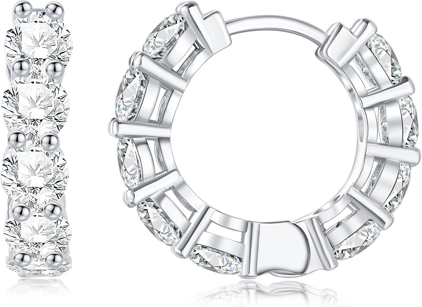 high carbon diamond Stud Earrings for Women,Hypoallergenic S925 Sterling Silver Studs D Color Cla... | Amazon (US)