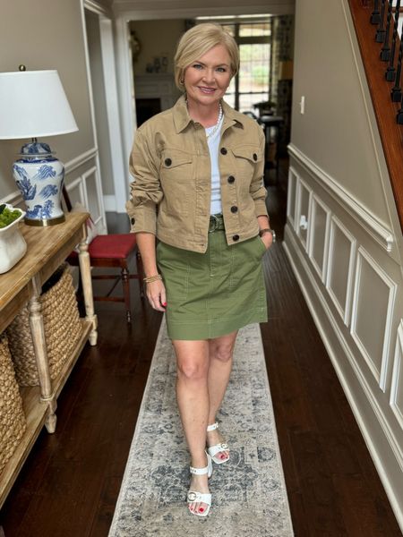 Wearing small
Jacket, small skirt, small tee 

Spring outfit
Spring skirt
Easter outfit
Cargo skirt
Petite
Walmart fashion
Classic stylee

#LTKstyletip #LTKfindsunder50 #LTKover40