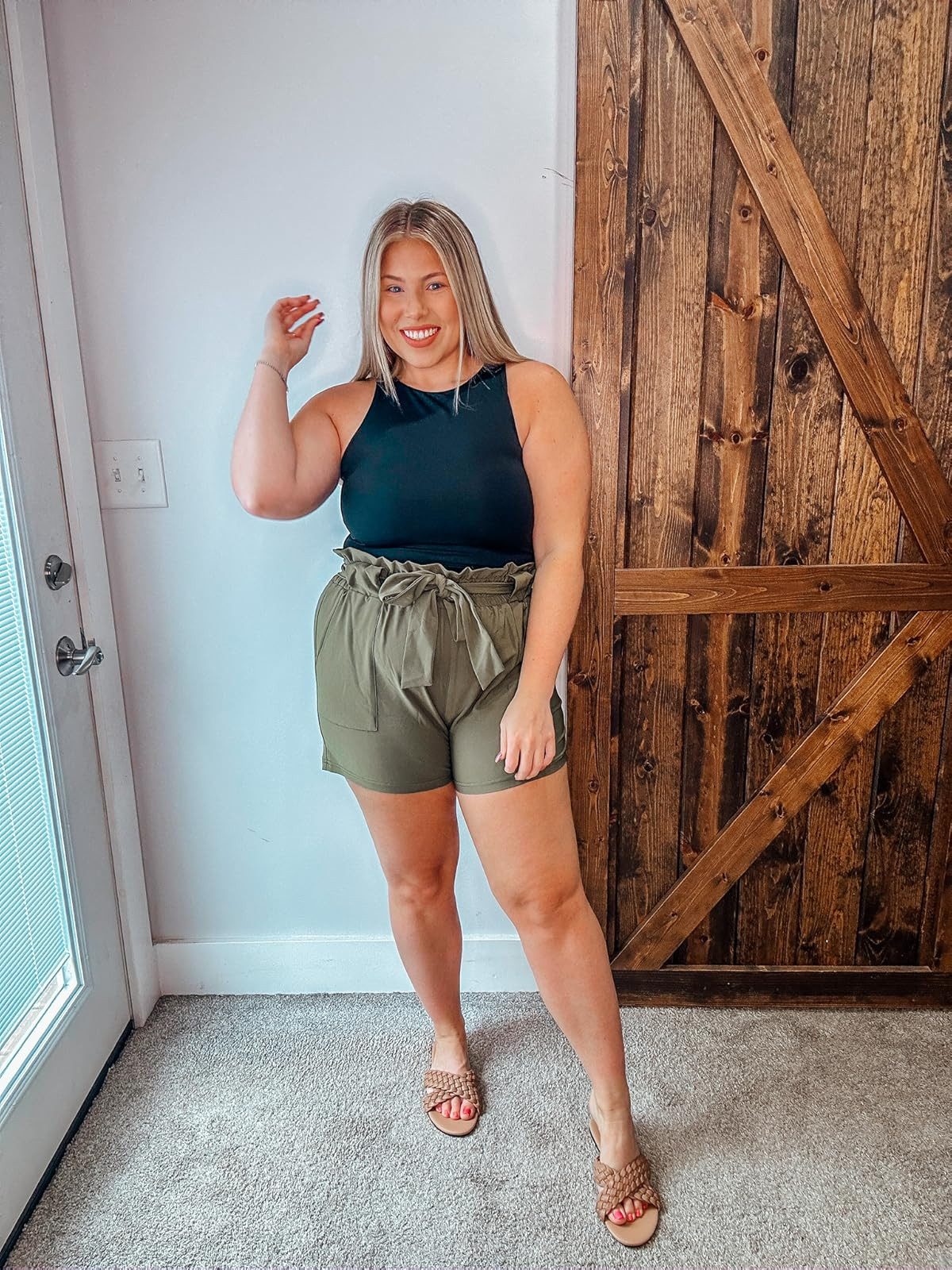 Easy summer outfit idea ☀️ This bodysuit + paper bag shorts combo is so comfy and currently up to 23% off! Perfect for everyday wear, vacation, or lunch plans. 

 #LTKootd #LTKSeasonal #LTKSaleAlert