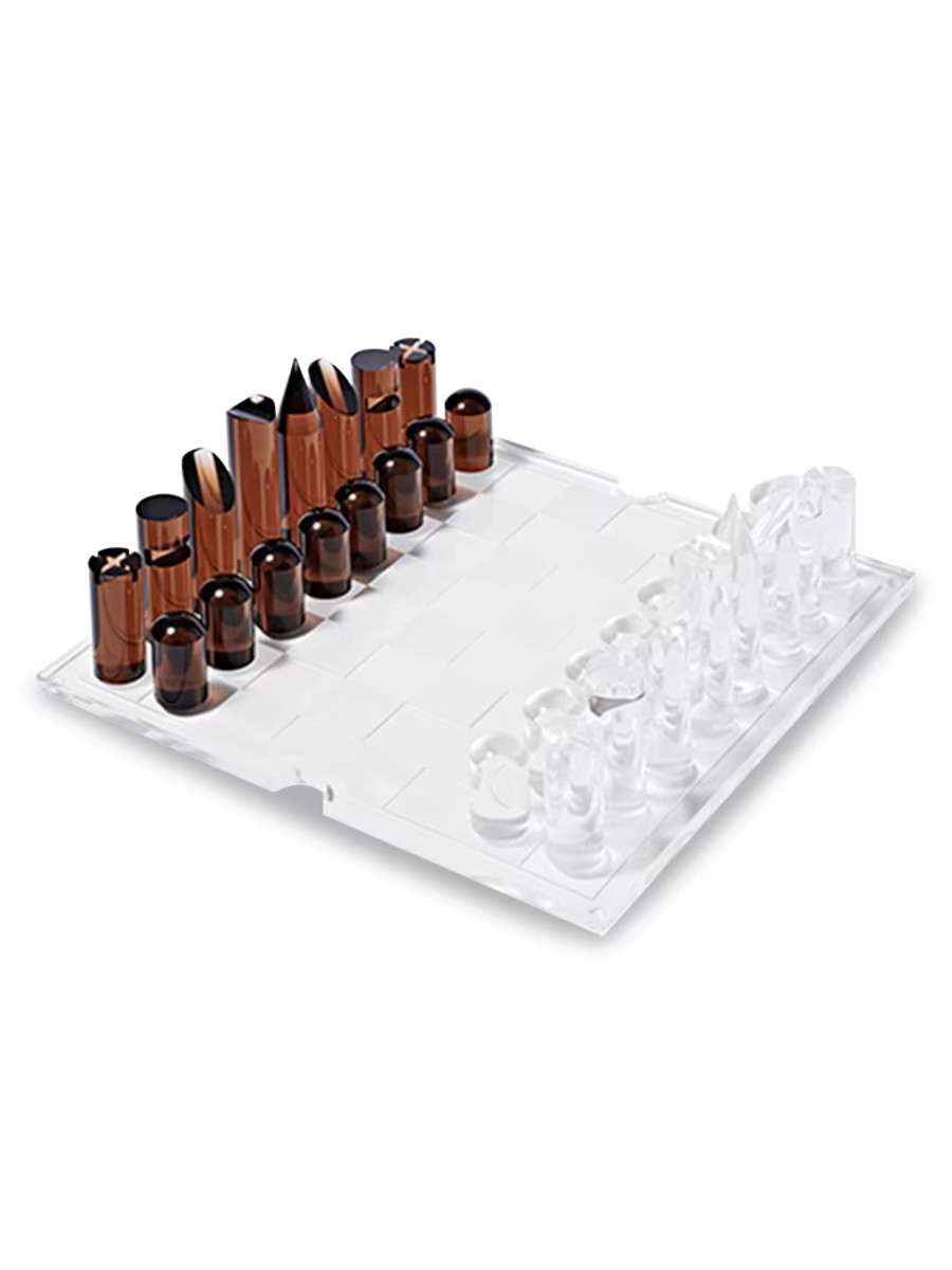 Lucite Games Transparent Chess & Checkers Set | Saks Fifth Avenue