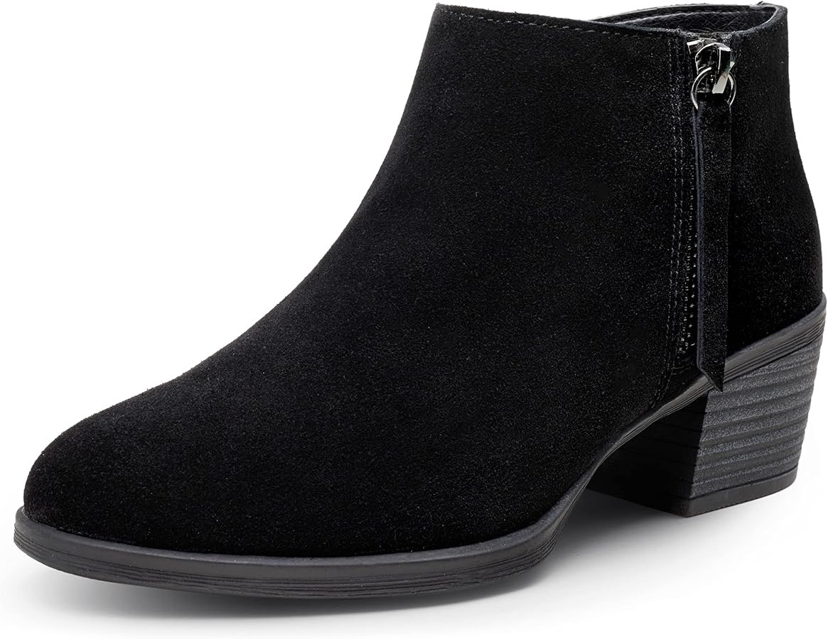 Vepose womens Womens Suede Leather Ankle Boots Fashion With Inner Zipper for Women Size | Amazon (US)