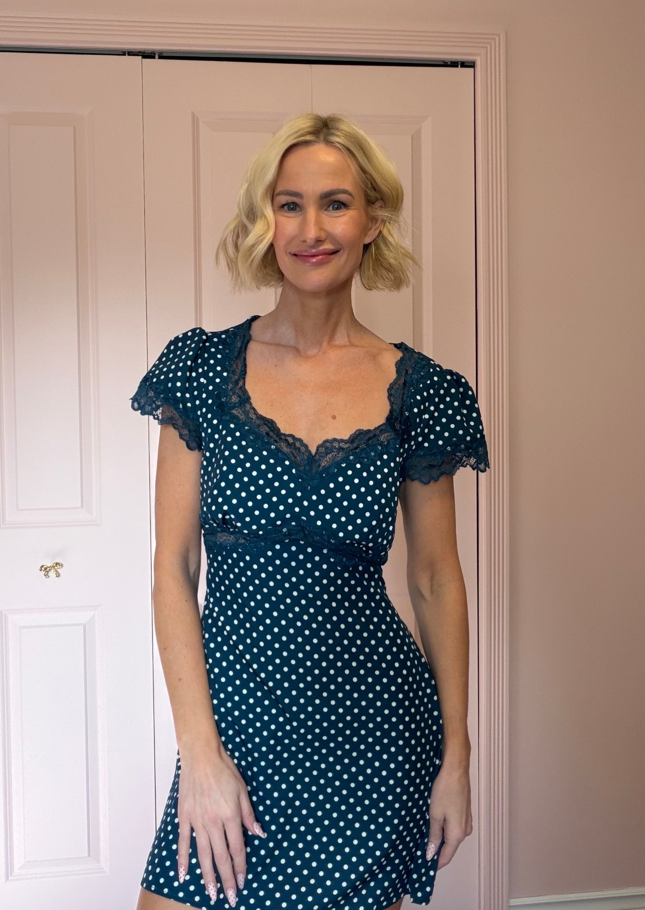 Lace & polka dots 🔵