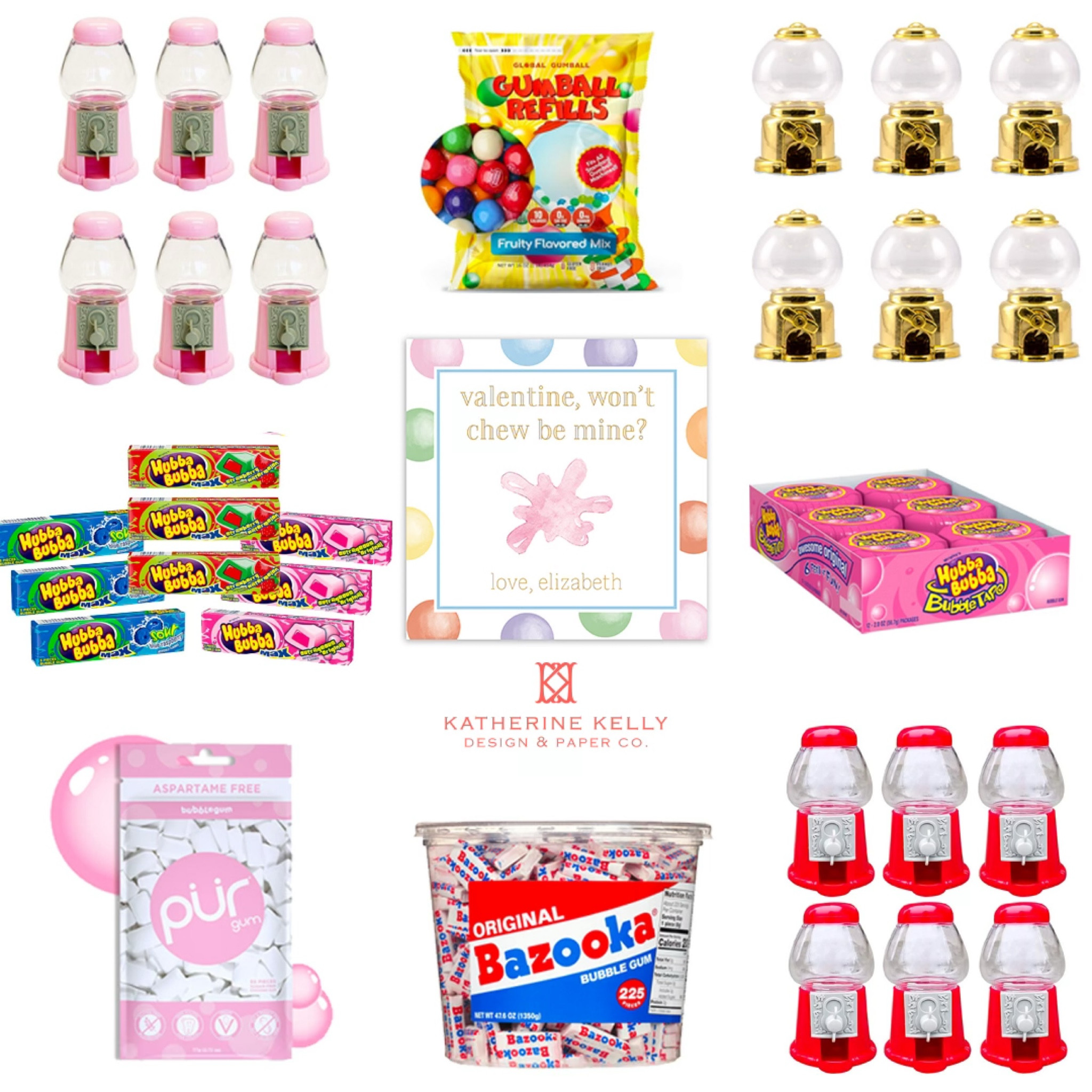 Bubble Gum | Gum Ball | Gumball | Chewing Gum | Bubblegum | Pink | Gumball Machine | Children’s Valentine’s Day Gift Ideas | Class Valentine | Class Valentine’s Day Gifts | Kid’s Valentines | Kids Valentine | Valentine’s Day Pairing Ideas | Pairings | Pairing Ideas | KKD | Katherine Kelly Design | Vday 

#LTKparties #LTKSeasonal #LTKGiftGuide