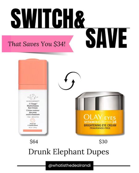 Drunk elephant eye cream dupe. This is a great alternative for the C-Tango Vitamin C Eye Cream, Vitamin C eye cream   

#LTKbeauty #LTKFind #LTKunder50