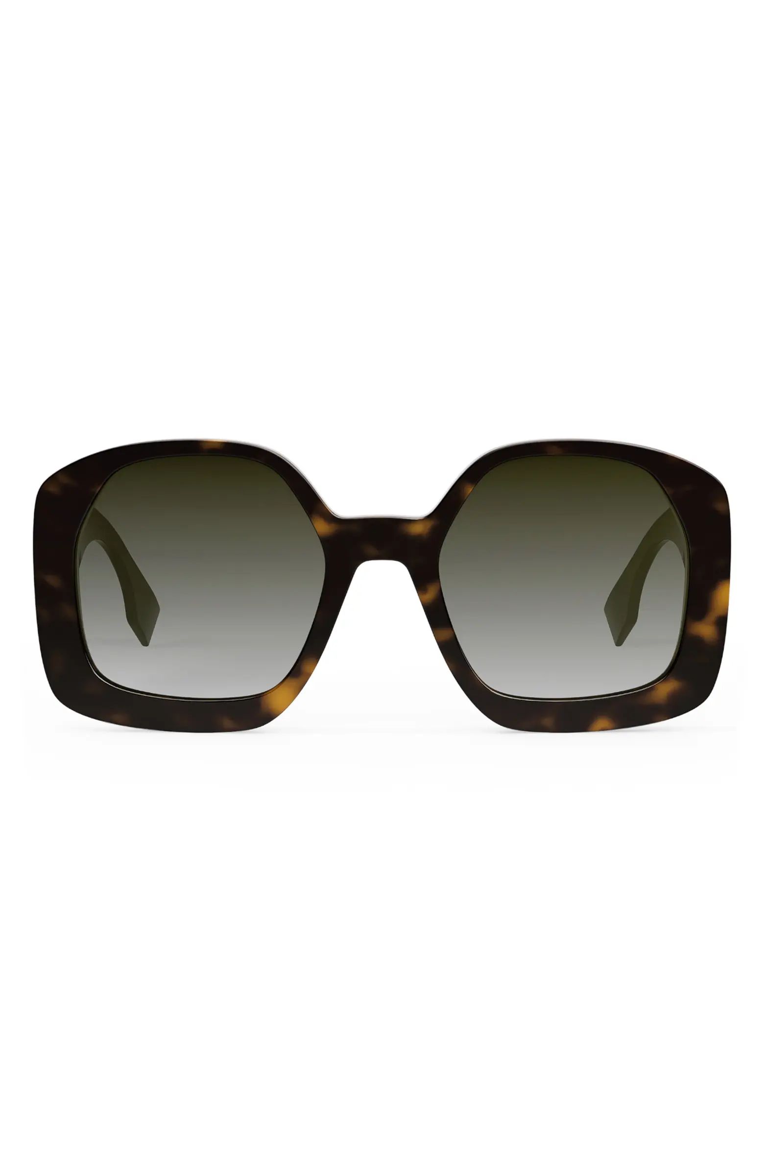 Fendi O Lock 54mm Geometric Sunglasses | Nordstrom | Nordstrom