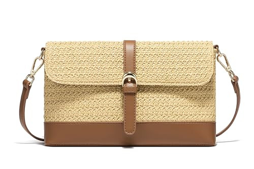 Amazon.com: CHUNLI Straw Bag for Women, Woven Summer Beach Purse with Detachable Strap, Boho Shou... | Amazon (US)
